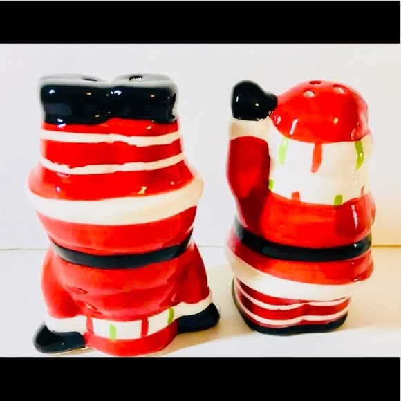 Ceramic Xmas Candy Claus Salt Shakers Silly Santa - Picture 3 of 7